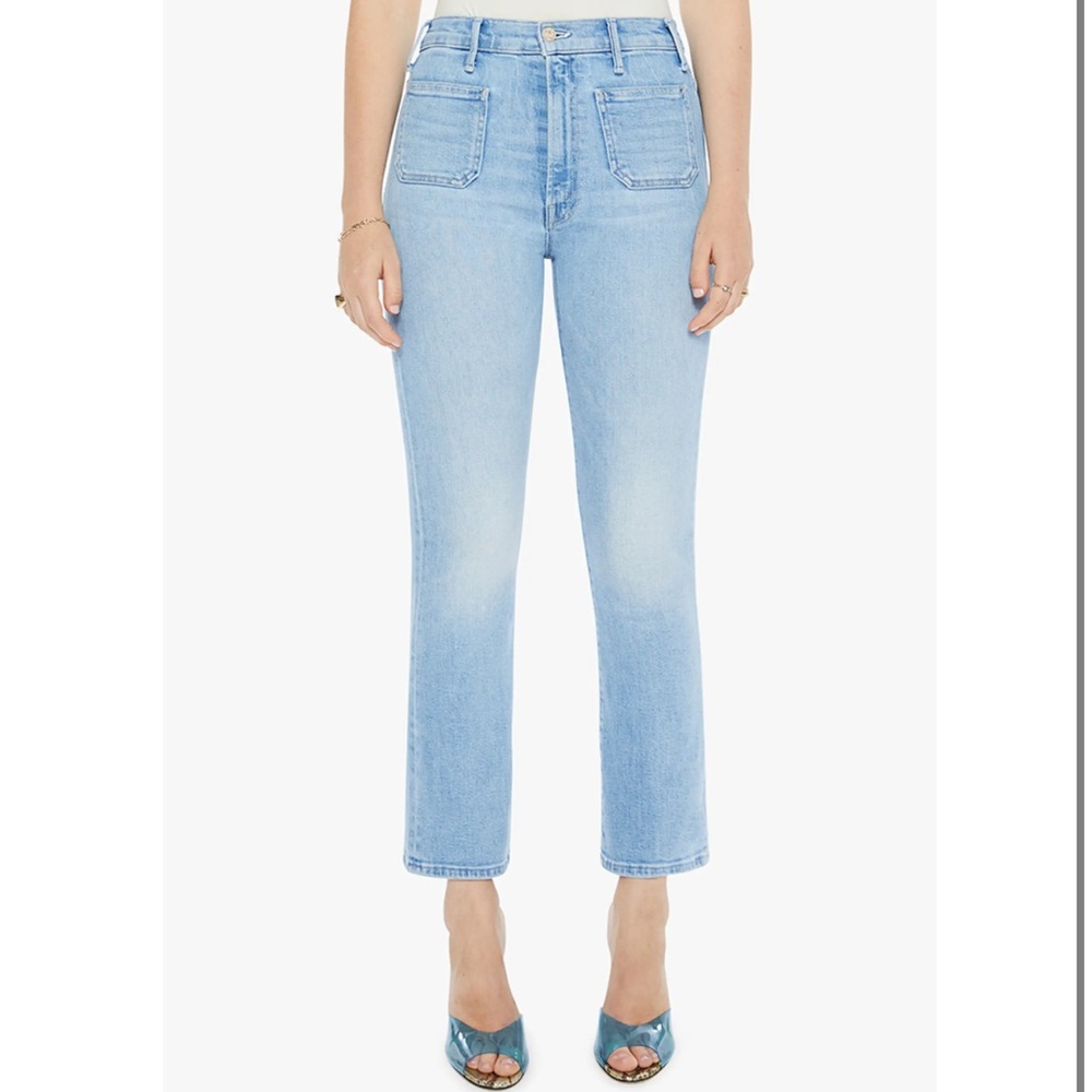 NWOT • MOTHER • Hustler Patch Pocket Ankle Bootcut Jeans